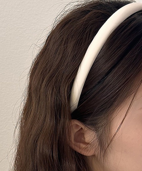 LAFFMO（ラフモ）の「ぷっくりカチューシャ（カチューシャ・レディース・オフホワイト/ブラック/ピンク・F）」の6枚目の写真