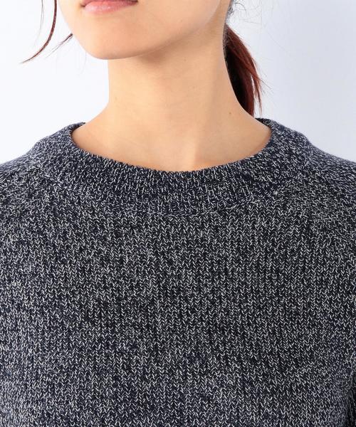 coen（コーエン）の「あぜ編みクルーネックニット（ニット/セーター・レディース・ネイビー/ベージュ/ホワイト・MEDIUM/LARGE）」の12枚目の写真