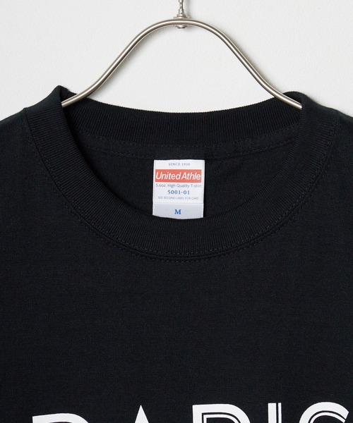 United Athle（ユナイテッドアスレ）の「【UNITED ATHLE】▲ロゴ クルーネック 半袖Tシャツ (PARIS FR24)（Tシャツ/カットソー・レディース・ネイビー/ブラック/ホワイト・L/S/M）」の4枚目の写真