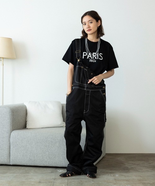United Athle（ユナイテッドアスレ）の「【UNITED ATHLE】▲ロゴ クルーネック 半袖Tシャツ (PARIS FR24)（Tシャツ/カットソー・レディース・ネイビー/ブラック/ホワイト・L/S/M）」の20枚目の写真
