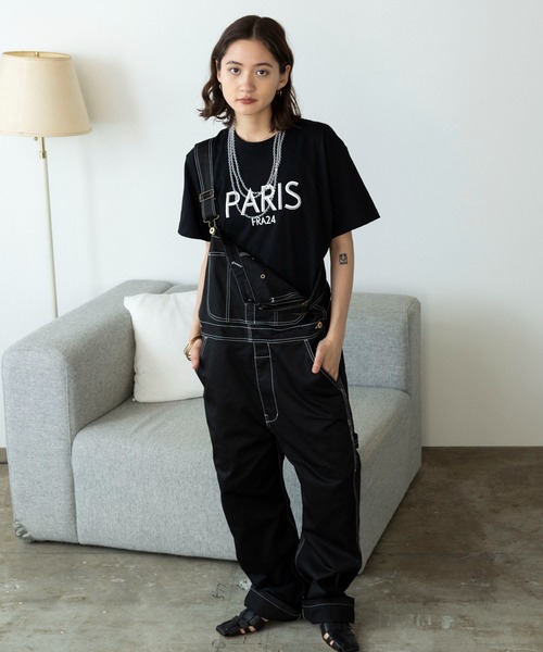 United Athle（ユナイテッドアスレ）の「【UNITED ATHLE】▲ロゴ クルーネック 半袖Tシャツ (PARIS FR24)（Tシャツ/カットソー・レディース・ネイビー/ブラック/ホワイト・L/S/M）」の16枚目の写真