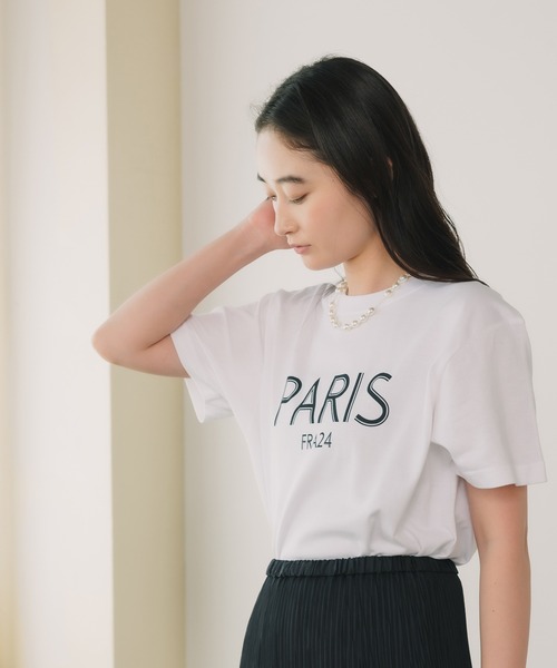 United Athle（ユナイテッドアスレ）の「【UNITED ATHLE】▲ロゴ クルーネック 半袖Tシャツ (PARIS FR24)（Tシャツ/カットソー・レディース・ネイビー/ブラック/ホワイト・L/S/M）」の22枚目の写真