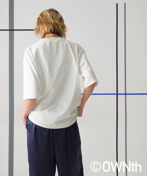 OWNth(オンス)の「ロゴ刺繍Tシャツ(Tシャツ/カットソー・レディース・ホワイト/ブラック・P/R)」の5枚目の写真