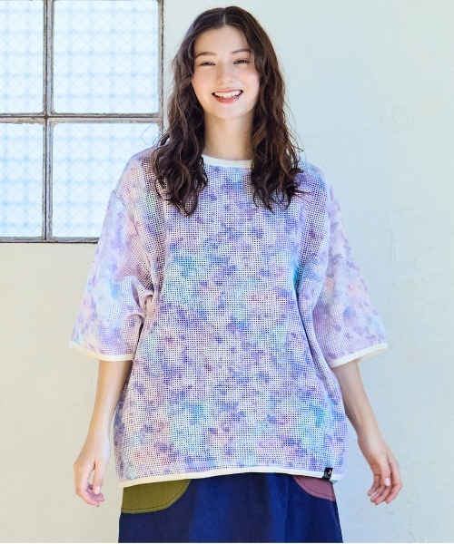 メッシュタイダイ染プリントS/STEE（Tシャツ/カットソー）｜go slow caravan（ゴースローキャラバン）
