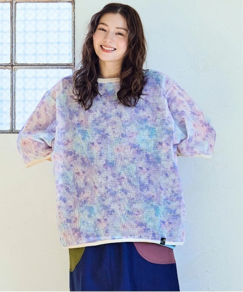 メッシュタイダイ染プリントS/STEE（Tシャツ/カットソー）｜go slow caravan（ゴースローキャラバン）