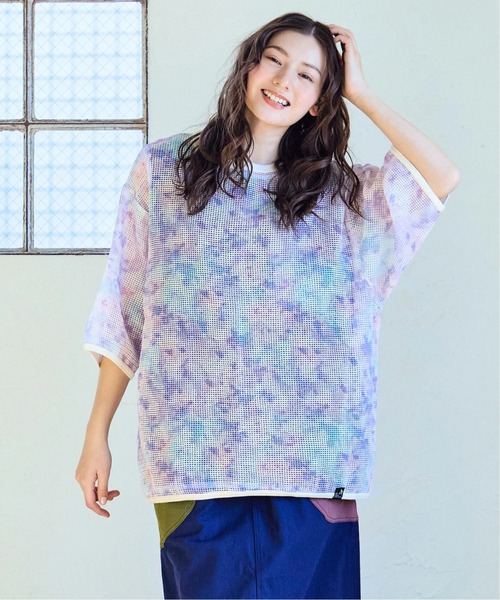 メッシュタイダイ染プリントS/STEE（Tシャツ/カットソー）｜go slow caravan（ゴースローキャラバン）