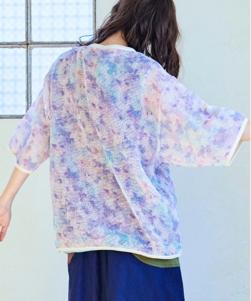 メッシュタイダイ染プリントS/STEE（Tシャツ/カットソー）｜go slow caravan（ゴースローキャラバン）