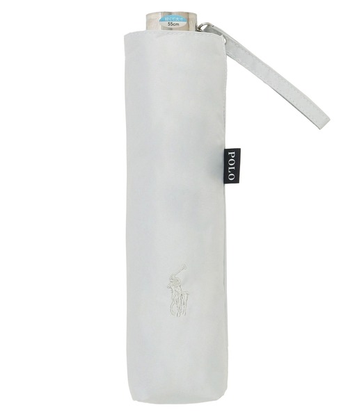 POLO RALPH LAUREN（ポロ ラルフ ローレン）の「遮光 晴雨兼用 折りたたみ日傘 ワンポイント "ポロポニー"（折りたたみ傘・レディース・ブラック/オフホワイト/ダークブルー/ブルー系その他・FREE）」の2枚目の写真