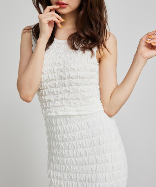 rienda（リエンダ）の「ポップコーンニットトップス（ニット/セーター・レディース・ピンク/ホワイト/ブルー/ブラック・FREE）」の2枚目の写真