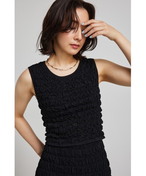 rienda（リエンダ）の「ポップコーンニットトップス（ニット/セーター・レディース・ピンク/ホワイト/ブルー/ブラック・FREE）」の6枚目の写真