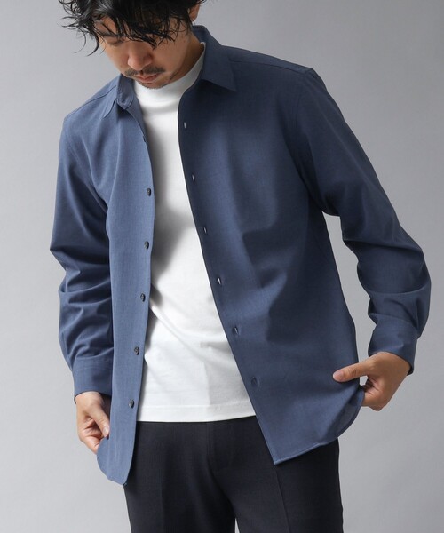 NOLLEY’S（ノーリーズ）の「【ACTIVE SECT】《限定展開 / 速乾 / 防シワ》”ALL TIME DRY” レギュラーシャツ（シャツ/ブラウス・メンズ・ベージュ/ダークネイビー/ブラック/サックスブルー・L/M/S）」の3枚目の写真