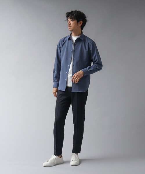 NOLLEY’S（ノーリーズ）の「【ACTIVE SECT】《限定展開 / 速乾 / 防シワ》”ALL TIME DRY” レギュラーシャツ（シャツ/ブラウス・メンズ・ベージュ/ダークネイビー/ブラック/サックスブルー・L/M/S）」の12枚目の写真