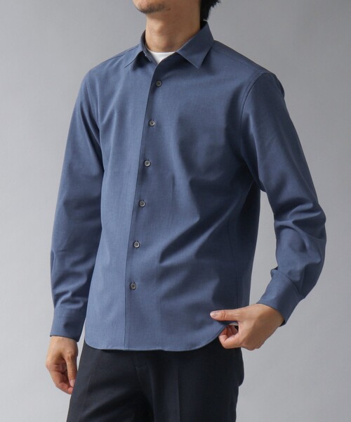 NOLLEY’S（ノーリーズ）の「【ACTIVE SECT】《限定展開 / 速乾 / 防シワ》”ALL TIME DRY” レギュラーシャツ（シャツ/ブラウス・メンズ・ベージュ/ダークネイビー/ブラック/サックスブルー・L/M/S）」の14枚目の写真