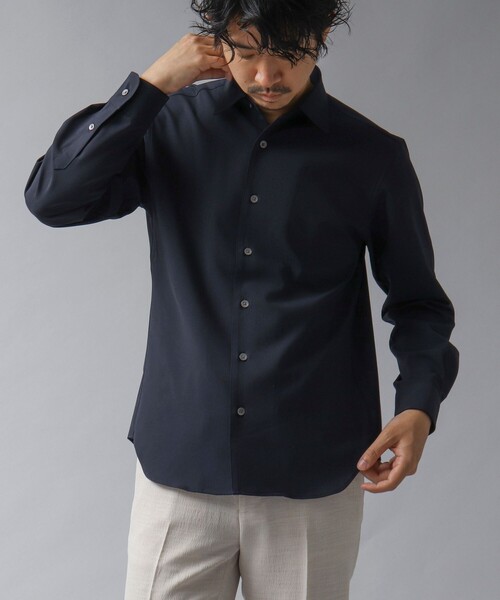 NOLLEY’S（ノーリーズ）の「【ACTIVE SECT】《限定展開 / 速乾 / 防シワ》”ALL TIME DRY” レギュラーシャツ（シャツ/ブラウス・メンズ・ベージュ/ダークネイビー/ブラック/サックスブルー・L/M/S）」の19枚目の写真