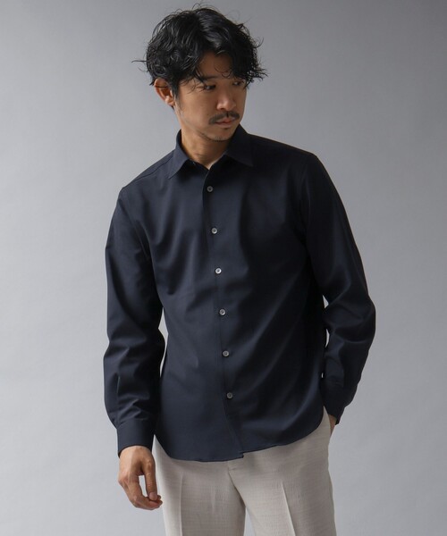 NOLLEY’S（ノーリーズ）の「【ACTIVE SECT】《限定展開 / 速乾 / 防シワ》”ALL TIME DRY” レギュラーシャツ（シャツ/ブラウス・メンズ・ベージュ/ダークネイビー/ブラック/サックスブルー・L/M/S）」の21枚目の写真
