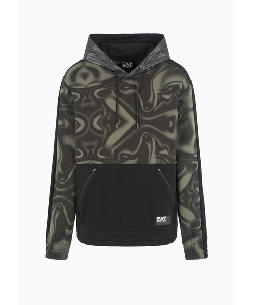 EMPORIO ARMANI EA7（エンポリオアルマーニイーエーセブン）の「【エンポリオ アルマーニ EA7】Visibility フード付きスウェットシャツ コットン（スウェット・メンズ・グリーン系その他・SMALL/MEDIUM/LARGE/X-LARGE/X-SMALL）」の5枚目の写真