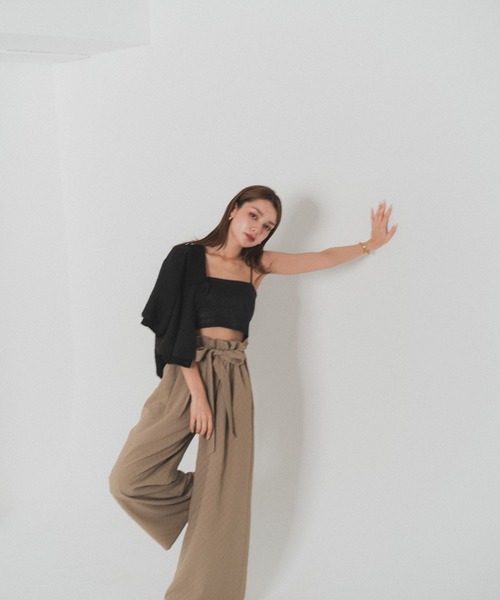 RANCLIC(ランクリック)の「gather ribbon wide pants【RC】(その他パンツ・レディース・PINK/Beige/Black・FREE)」の20枚目の写真