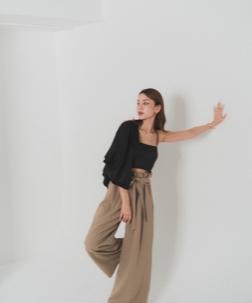 RANCLIC(ランクリック)の「gather ribbon wide pants【RC】(その他パンツ・レディース・PINK/Beige/Black・FREE)」の19枚目の写真