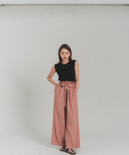 RANCLIC(ランクリック)の「gather ribbon wide pants【RC】(その他パンツ・レディース・PINK/Beige/Black・FREE)」の13枚目の写真