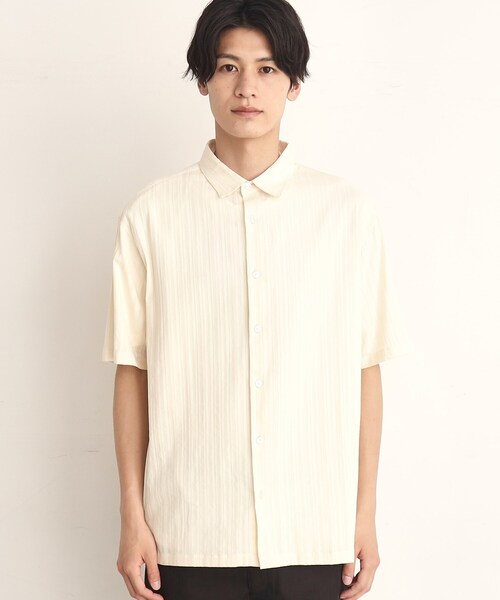 THE SHOP TK （ザ ショップ ティーケー ）の「◆コットンレース半袖シャツ（シャツ/ブラウス・メンズ・アイボリー/グレー/ブラック/オフホワイト/グリーン系・02/03/04）」の8枚目の写真