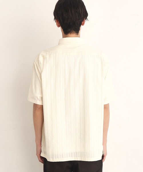 THE SHOP TK （ザ ショップ ティーケー ）の「◆コットンレース半袖シャツ（シャツ/ブラウス・メンズ・アイボリー/グレー/ブラック/オフホワイト/グリーン系・02/03/04）」の6枚目の写真