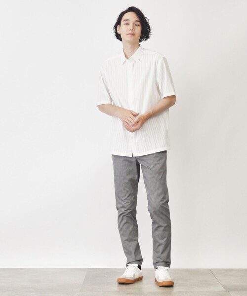 THE SHOP TK （ザ ショップ ティーケー ）の「◆コットンレース半袖シャツ（シャツ/ブラウス・メンズ・アイボリー/グレー/ブラック/オフホワイト/グリーン系・02/03/04）」の18枚目の写真