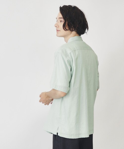 THE SHOP TK （ザ ショップ ティーケー ）の「◆コットンレース半袖シャツ（シャツ/ブラウス・メンズ・アイボリー/グレー/ブラック/オフホワイト/グリーン系・02/03/04）」の15枚目の写真