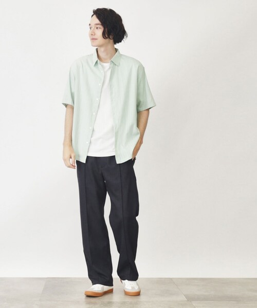 THE SHOP TK （ザ ショップ ティーケー ）の「◆コットンレース半袖シャツ（シャツ/ブラウス・メンズ・アイボリー/グレー/ブラック/オフホワイト/グリーン系・02/03/04）」の14枚目の写真