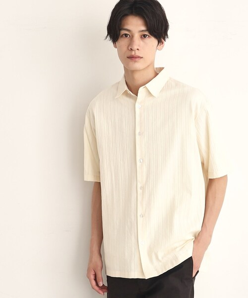 THE SHOP TK （ザ ショップ ティーケー ）の「◆コットンレース半袖シャツ（シャツ/ブラウス・メンズ・アイボリー/グレー/ブラック/オフホワイト/グリーン系・02/03/04）」の11枚目の写真