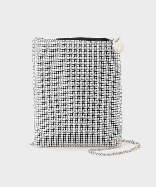 OPAQUE.CLIP（オペークドットクリップ）の「ラインストーン調シャイニーミニショルダーバッグ（ショルダーバッグ・レディース・チャコールグレー/シルバー/ブロンズ/ブラック・00）」の3枚目の写真