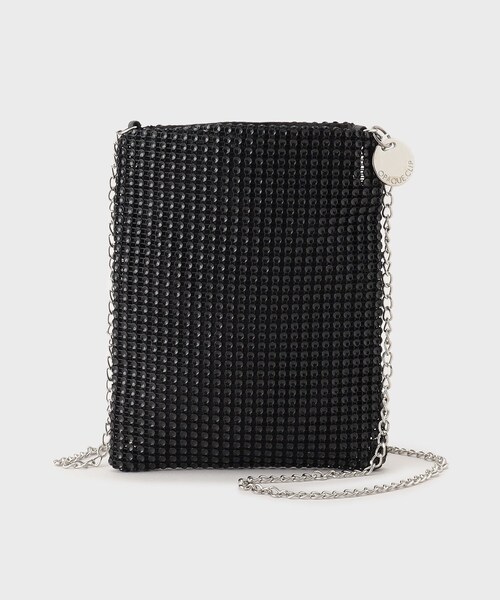 OPAQUE.CLIP（オペークドットクリップ）の「ラインストーン調シャイニーミニショルダーバッグ（ショルダーバッグ・レディース・チャコールグレー/シルバー/ブロンズ/ブラック・00）」の2枚目の写真