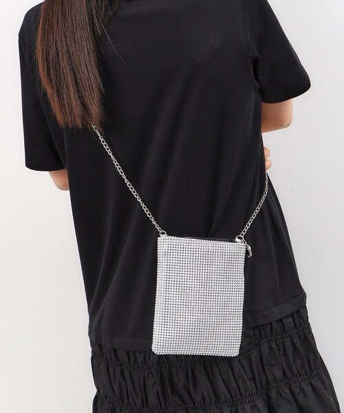 OPAQUE.CLIP（オペークドットクリップ）の「ラインストーン調シャイニーミニショルダーバッグ（ショルダーバッグ・レディース・チャコールグレー/シルバー/ブロンズ/ブラック・00）」の18枚目の写真