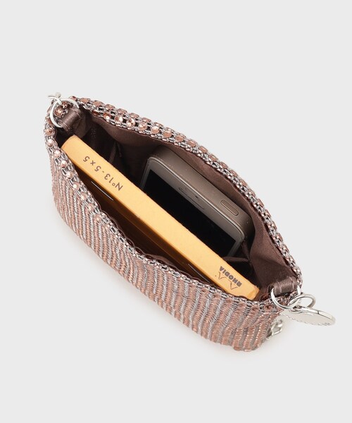 OPAQUE.CLIP（オペークドットクリップ）の「ラインストーン調シャイニーミニショルダーバッグ（ショルダーバッグ・レディース・チャコールグレー/シルバー/ブロンズ/ブラック・00）」の9枚目の写真