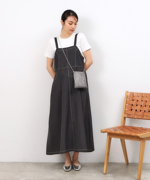 OPAQUE.CLIP（オペークドットクリップ）の「ラインストーン調シャイニーミニショルダーバッグ（ショルダーバッグ・レディース・チャコールグレー/シルバー/ブロンズ/ブラック・00）」の6枚目の写真