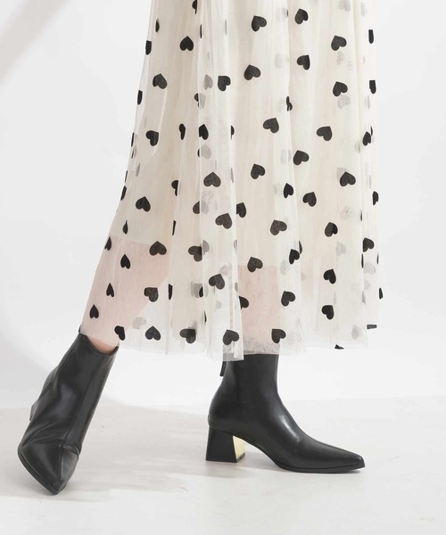 Lo-Fi（ローファイ）の「ハートフロッキーチュールスカート（スカート・レディース・ブラック/ベージュ・M）」の20枚目の写真