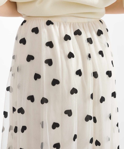 Lo-Fi（ローファイ）の「ハートフロッキーチュールスカート（スカート・レディース・ブラック/ベージュ・M）」の19枚目の写真