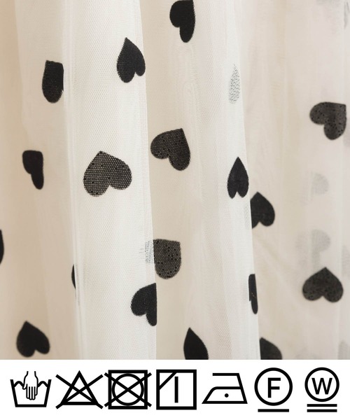 Lo-Fi（ローファイ）の「ハートフロッキーチュールスカート（スカート・レディース・ブラック/ベージュ・M）」の21枚目の写真