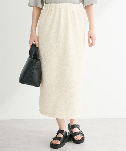 Green　Parks（グリーンパークス）の「BEST PRICE フクレジャガードIラインスカート（スカート・レディース・ブラック/アイボリー/グリーン/ベージュ/パープル・FREE）」の2枚目の写真