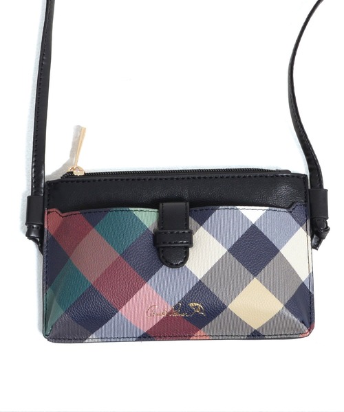 Arnold Palmer（アーノルドパーマー）の「バイアスチェック スマホショルダーバッグ（ショルダーバッグ・レディース・ブラック/ベージュ・F）」の10枚目の写真