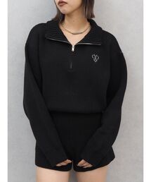 EVRIS | ワンポイントロゴニットロンパース(つなぎ/オールインワン)