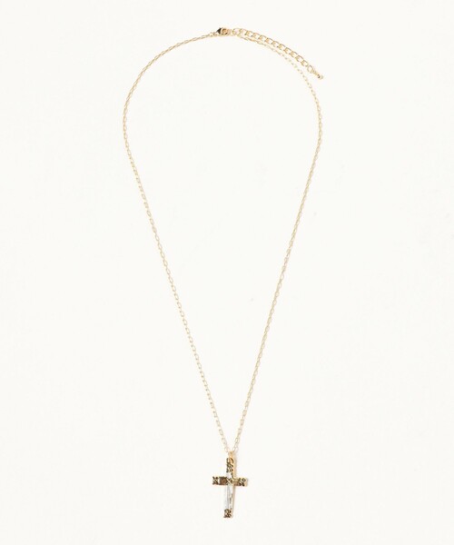 Ray BEAMS（レイビームス）の「フラワー クロス ネックレス（ネックレス・レディース・シルバー/ゴールド・ONE SIZE）」の5枚目の写真