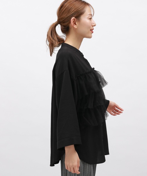 LAKOLE(ラコレ)の「チュールドッキングシャツ6分袖 / 140464(シャツ/ブラウス・レディース・ブラック/グレー/ホワイト・SMALL/MEDIUM)」の22枚目の写真