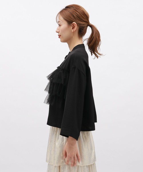 LAKOLE(ラコレ)の「チュールドッキングシャツ6分袖 / 140464(シャツ/ブラウス・レディース・ブラック/グレー/ホワイト・SMALL/MEDIUM)」の19枚目の写真