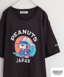 PEANUTS 天竺和柄サーフTシャツ