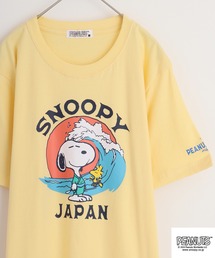 PEANUTS 天竺和柄サーフTシャツ