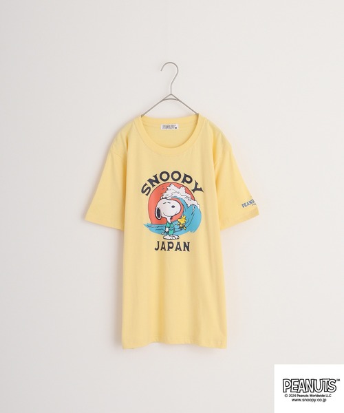 PEANUTS(ピーナッツ)の「PEANUTS 天竺和柄サーフTシャツ(Tシャツ/カットソー・メンズ・オフホワイト/クリーム/ダークブルー/チャコール/ホワイト系/グリーン・M/L/LL)」の14枚目の写真