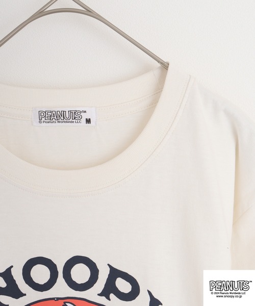 PEANUTS(ピーナッツ)の「PEANUTS 天竺和柄サーフTシャツ(Tシャツ/カットソー・メンズ・オフホワイト/クリーム/ダークブルー/チャコール/ホワイト系/グリーン・M/L/LL)」の11枚目の写真