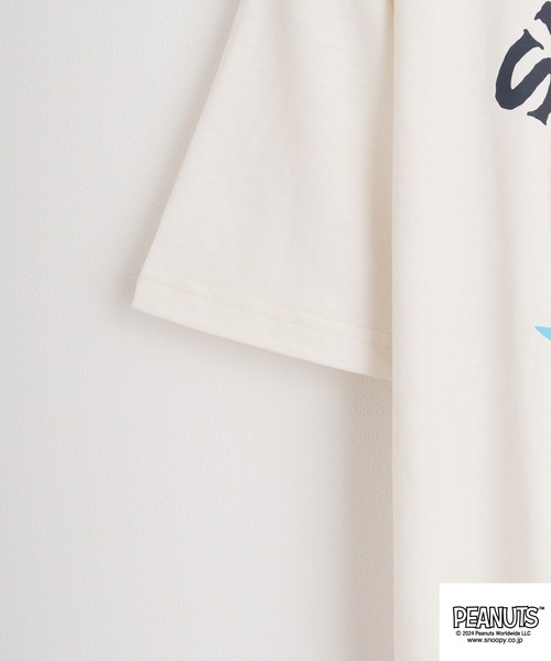 PEANUTS(ピーナッツ)の「PEANUTS 天竺和柄サーフTシャツ(Tシャツ/カットソー・メンズ・オフホワイト/クリーム/ダークブルー/チャコール/ホワイト系/グリーン・M/L/LL)」の10枚目の写真