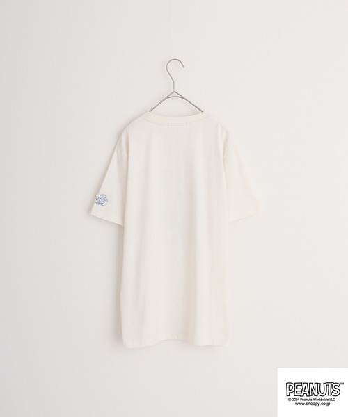 PEANUTS(ピーナッツ)の「PEANUTS 天竺和柄サーフTシャツ(Tシャツ/カットソー・メンズ・オフホワイト/クリーム/ダークブルー/チャコール/ホワイト系/グリーン・M/L/LL)」の8枚目の写真