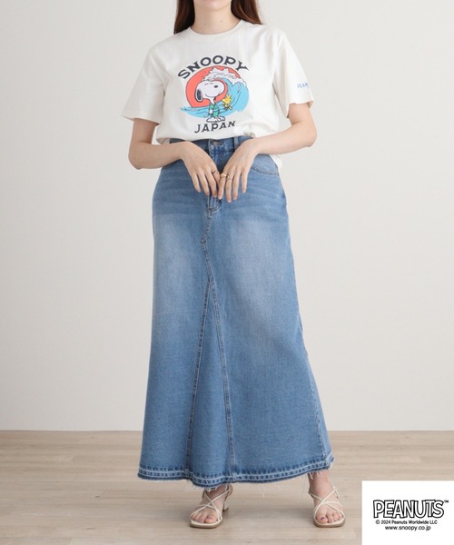 PEANUTS(ピーナッツ)の「PEANUTS 天竺和柄サーフTシャツ(Tシャツ/カットソー・メンズ・オフホワイト/クリーム/ダークブルー/チャコール/ホワイト系/グリーン・M/L/LL)」の21枚目の写真